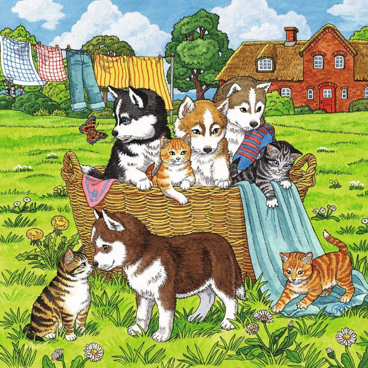 Ravensburger Puzzle Süße Katzen und Hunde 3x49 Teile