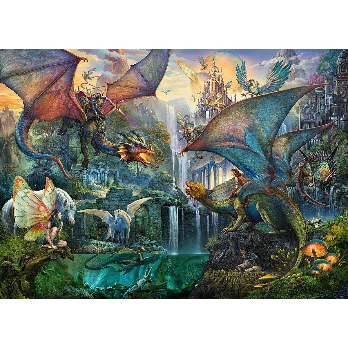 Ravensburger Puzzle Zauberwald: Drachen, 9000 Teile