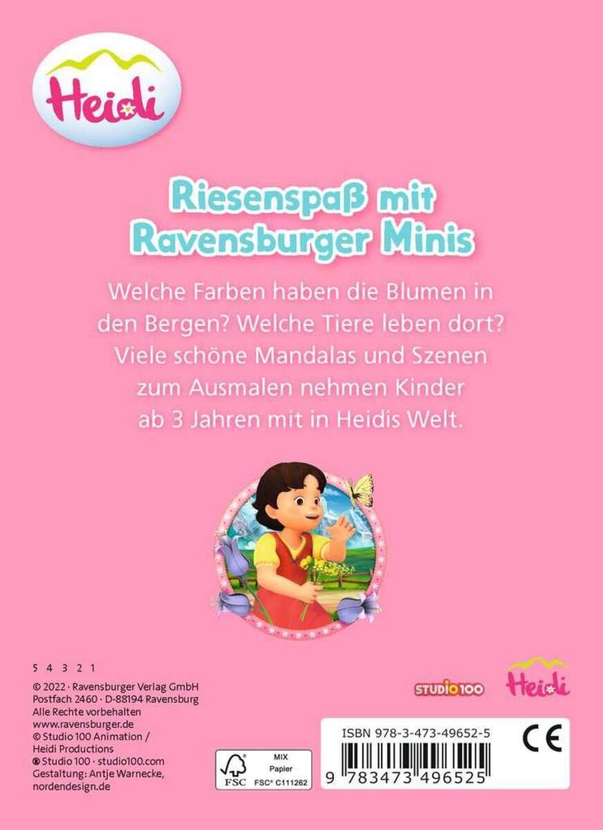 Ravensburger Ravensburger Minis: Heidi - mein Malbuch