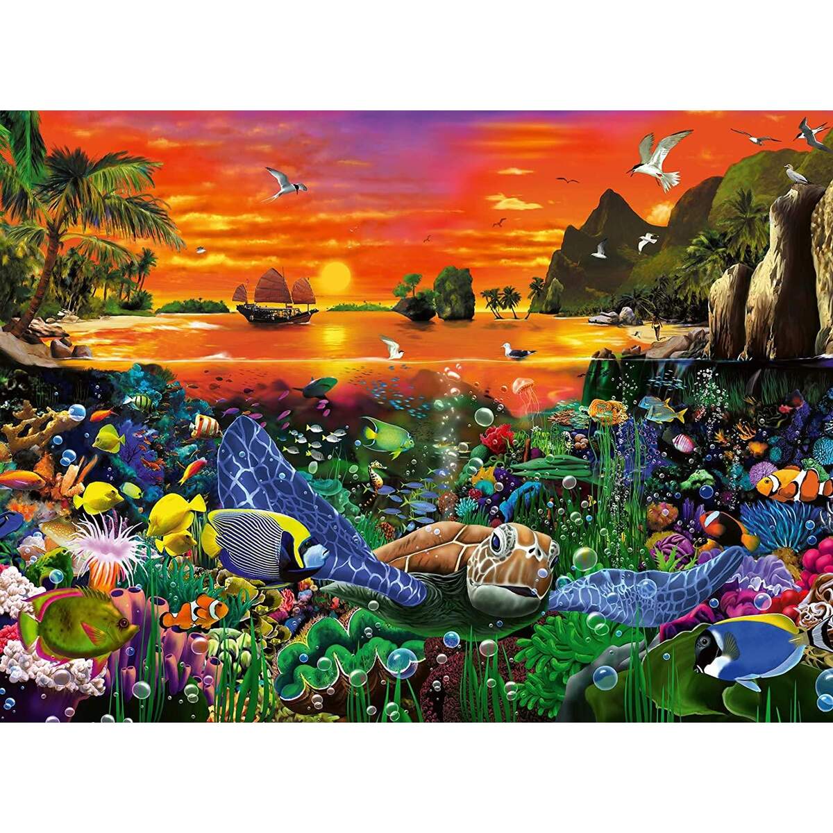 Ravensburger Schildkröte im Riff, 500 Teile