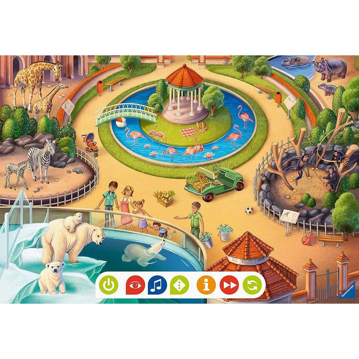 Ravensburger tiptoi Puzzle für kleine Entdecker: Zoo 2 x 12 Teile