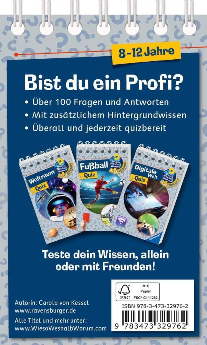 Ravensburger Wieso? Weshalb? Warum? ProfiWissen Quiz Tiere