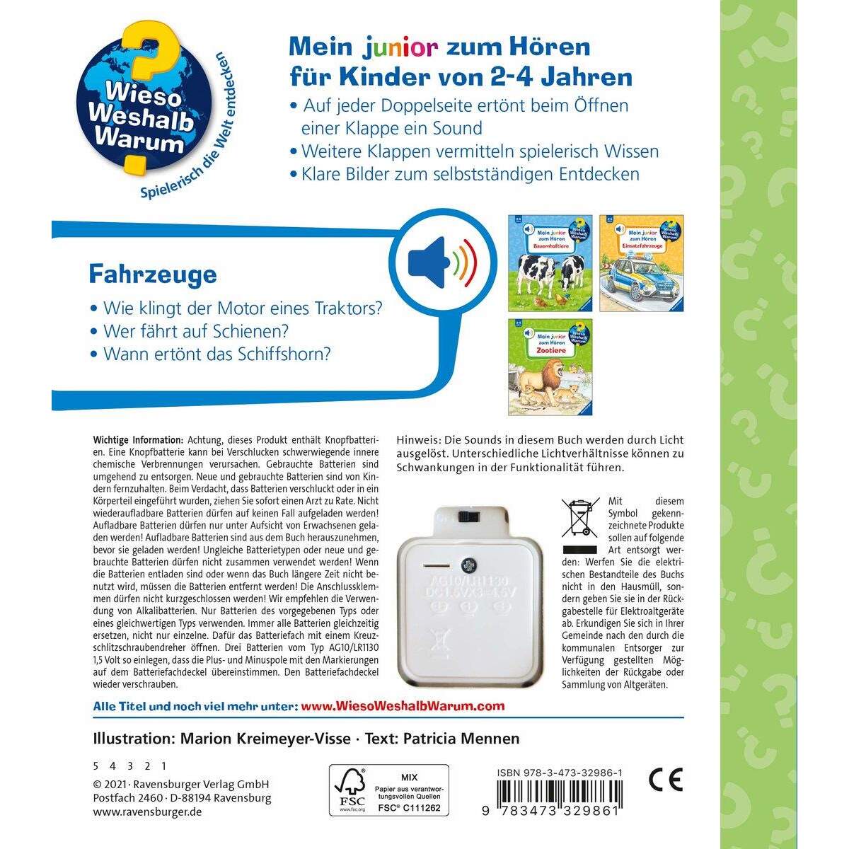 Ravensburger WWW Mein junior zum Hören, Band 4 - Fahrzeuge