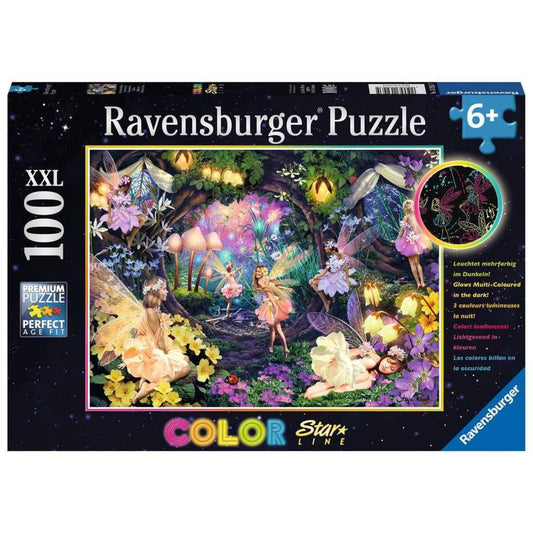 Ravensburger XXL Puzzle - Leuchtende Waldfeen, 100 Teile