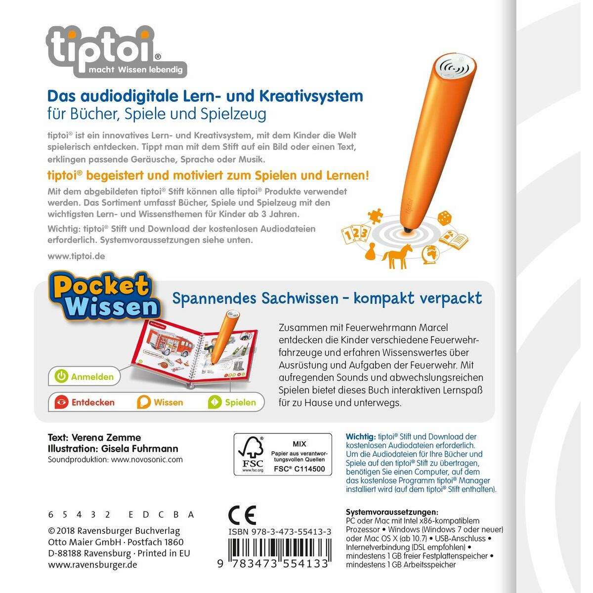 Ravensburger tiptoi Pocket Wissen: Feuerwehr