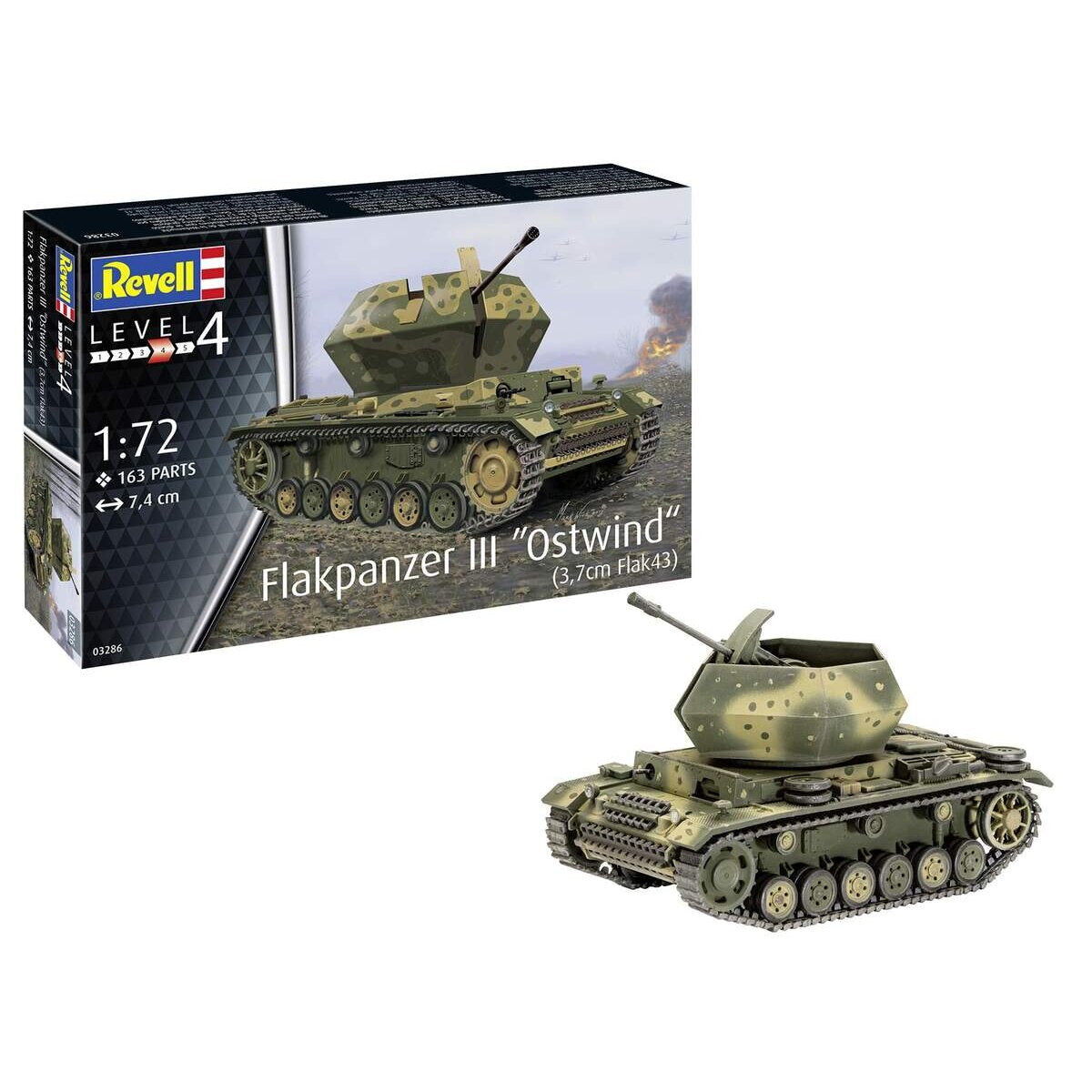 Revell Flakpanzer IIIOstwind (3,7 c m Flak 43) 1:72