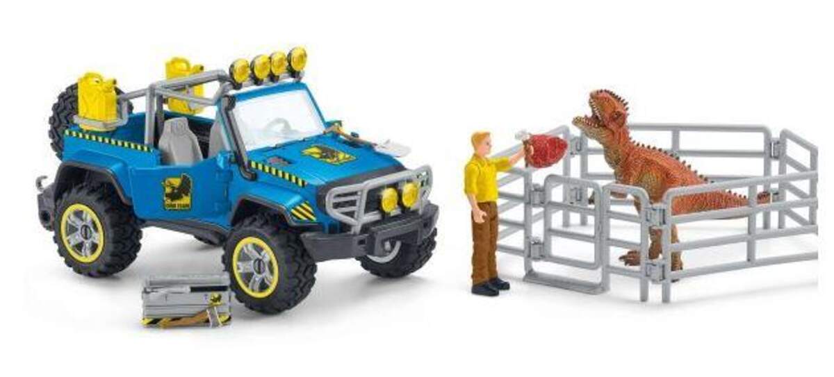 Schleich® 41464 Geländewagen mit Dino-Außenposten