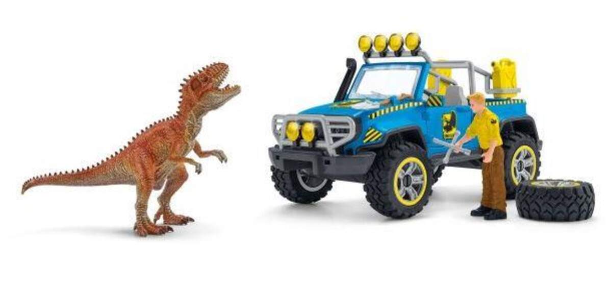 Schleich® 41464 Geländewagen mit Dino-Außenposten