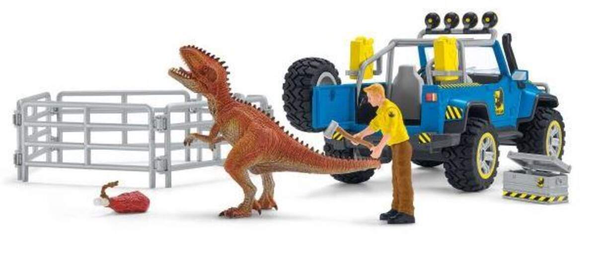 Schleich® 41464 Geländewagen mit Dino-Außenposten