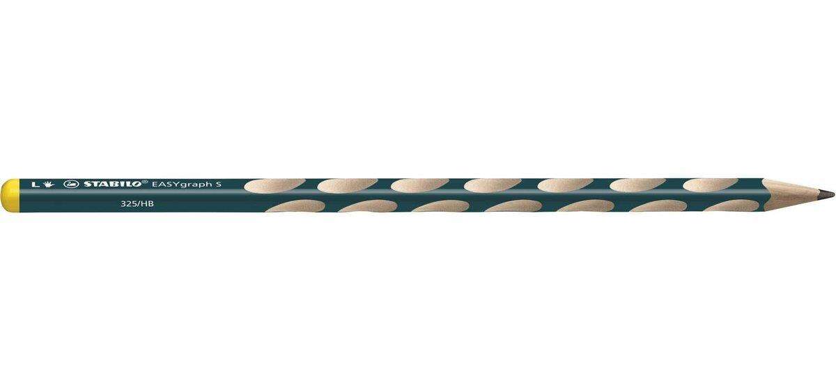 Schmaler Dreikant-Bleistift für Linkshänder- STABILO EASYgraph S in petrol - Einzelstift - Härtegrad HB