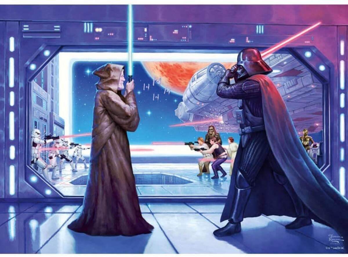 Schmidt Spiele Puzzle - Thomas Kinkade, Lucas Film, Star Wars, Obi Wan's Final Battle, 1.000 Teile