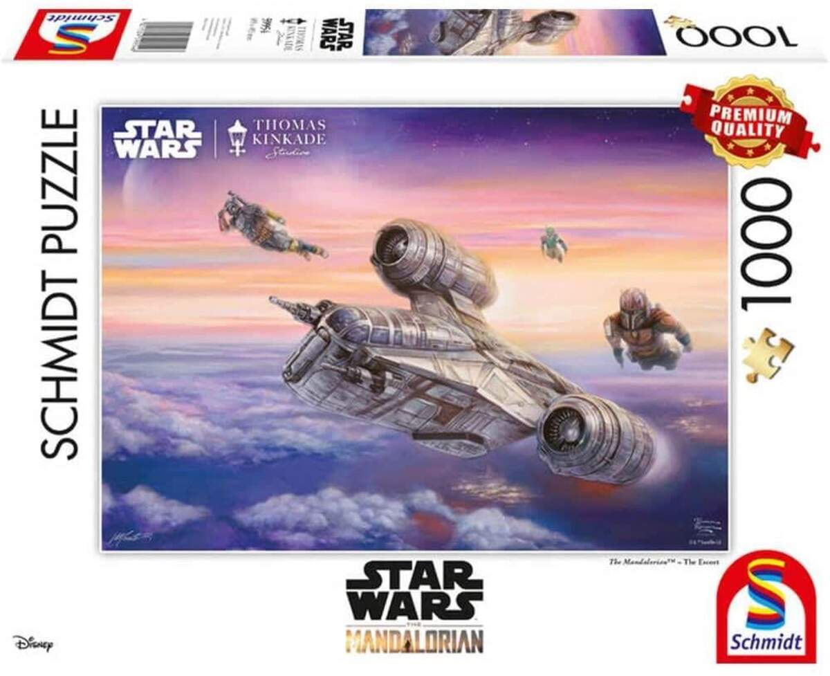Schmidt Spiele Puzzle - Thomas Kinkade, Lucas Film, Mandalorian, The Escort, 1.000 Teile