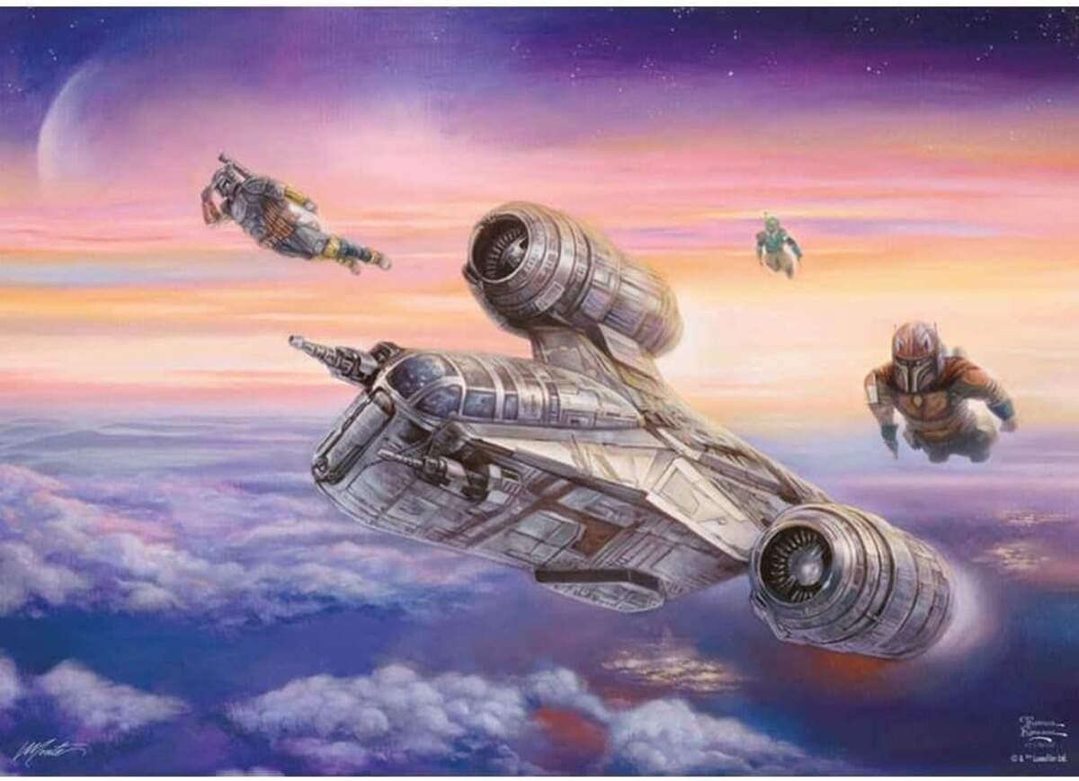 Schmidt Spiele Puzzle - Thomas Kinkade, Lucas Film, Mandalorian, The Escort, 1.000 Teile