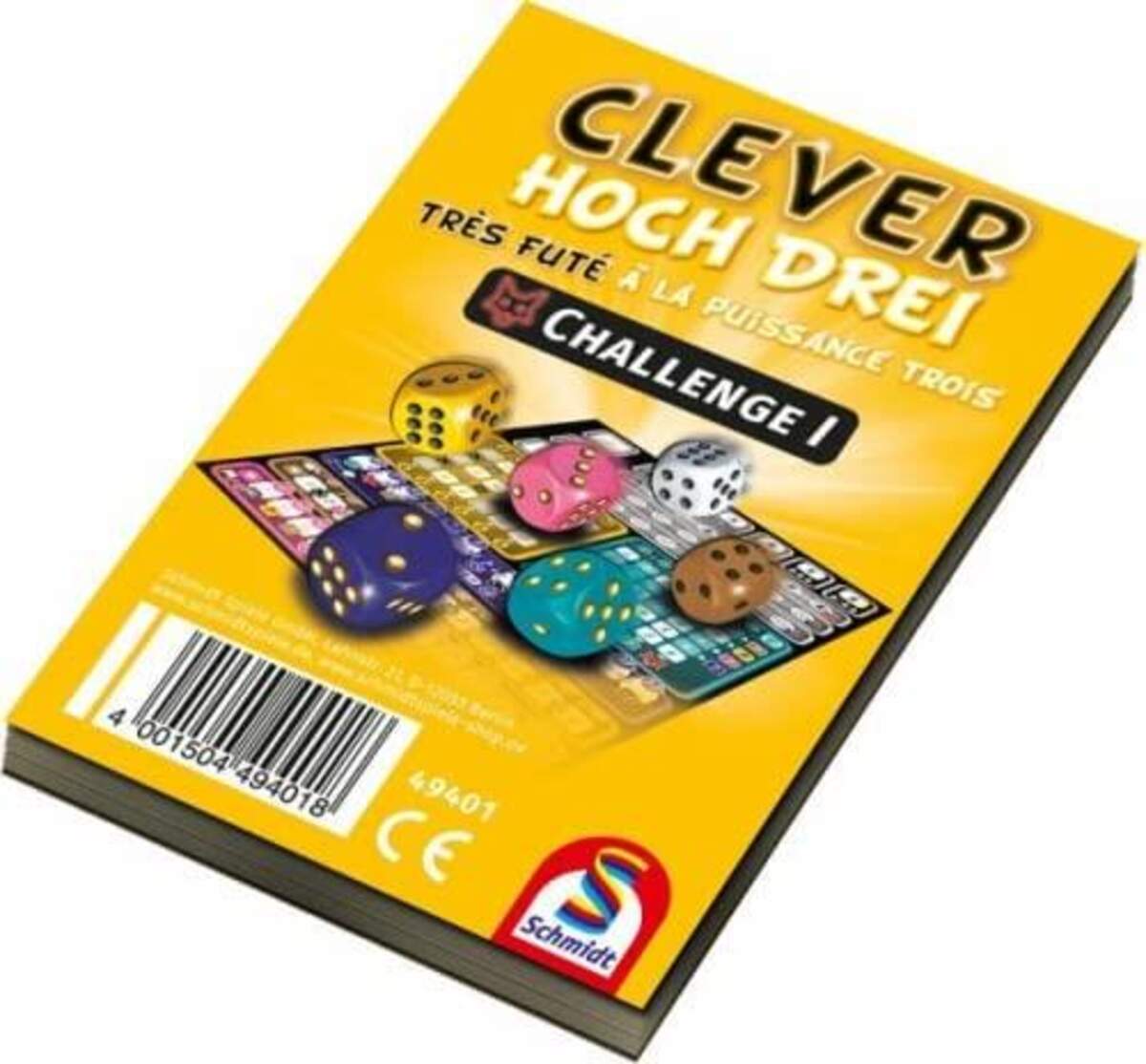 Schmidt Spiele Clever hoch Drei, Challenge Block, 12 Stück