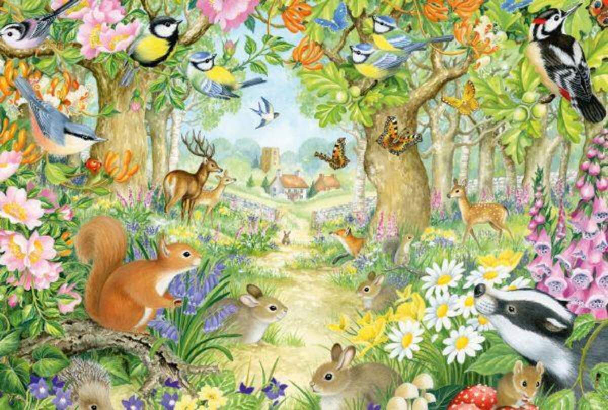 Schmidt Spiele KinderPuzzle - Tiere im Wald, 100 Teile