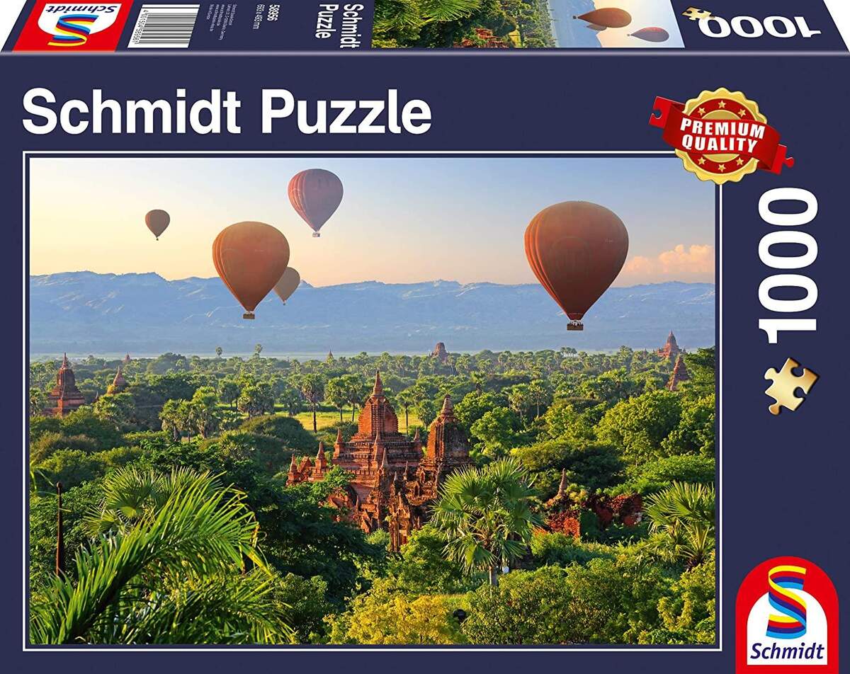 Schmidt Spiele Puzzle - Heißluftballons, Mandalay, Myanmar, 1.000 Teile