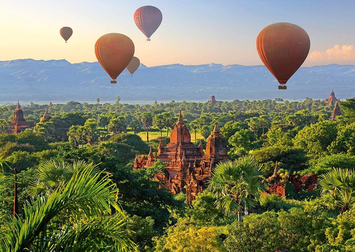 Schmidt Spiele Puzzle - Heißluftballons, Mandalay, Myanmar, 1.000 Teile