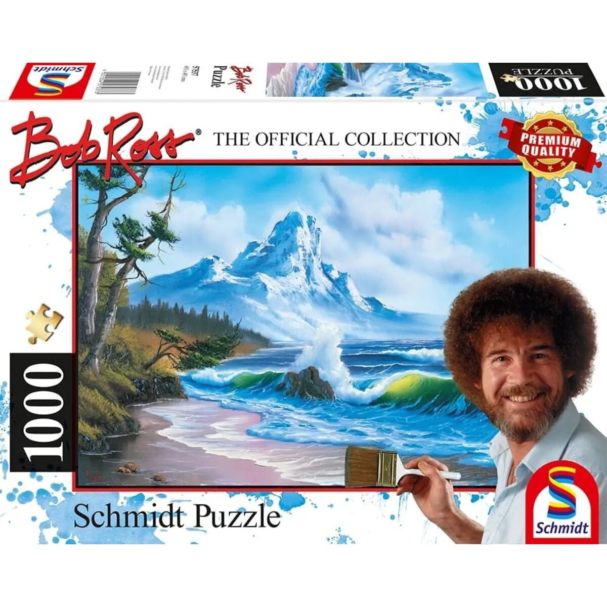 Schmidt Spiele Puzzle - Bob Ross: Berg am Meer, 1000 Teile
