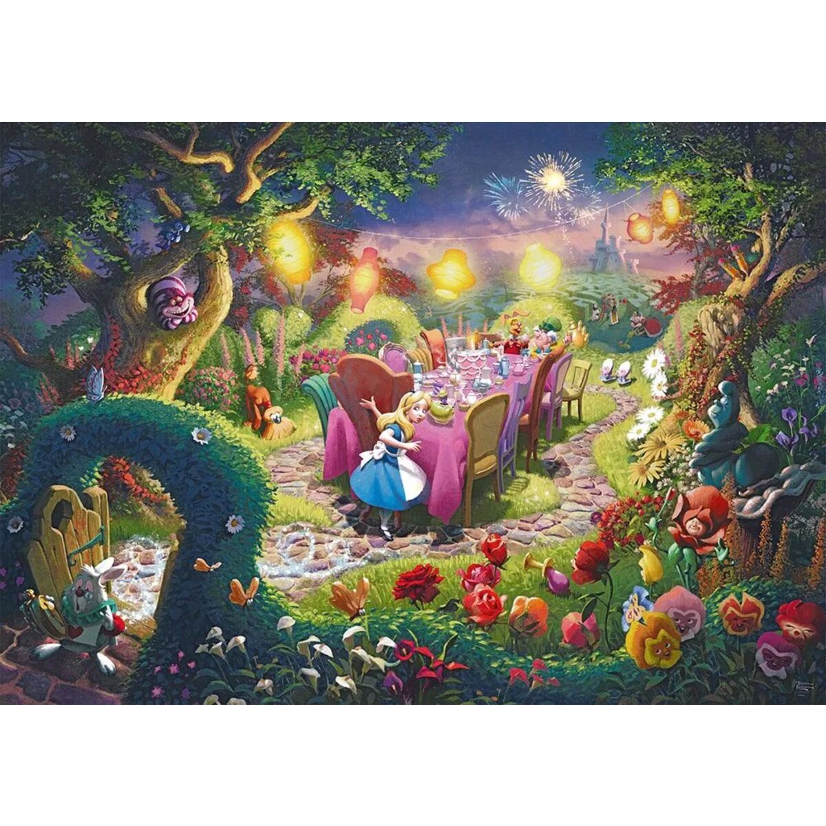 Schmidt Spiele Puzzle - Thomas Kinkade: Disney - Alice in Wonderland, Mad Hatter’s Tea Party, 6.000 Teile