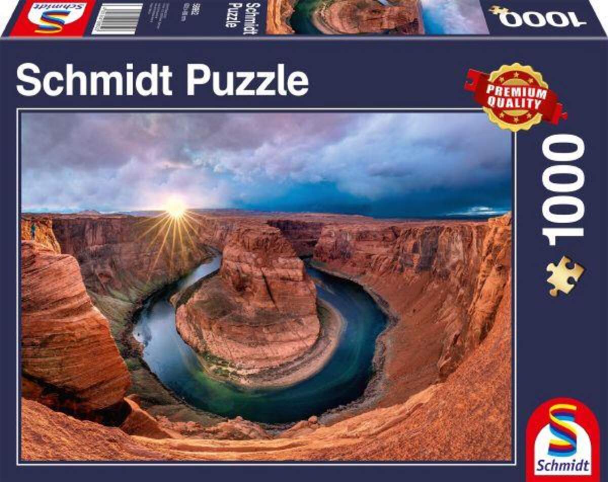 Schmidt Spiele Puzzle - Glen Canyon, Horseshoe Bend am Colorado River, 1000 Teile