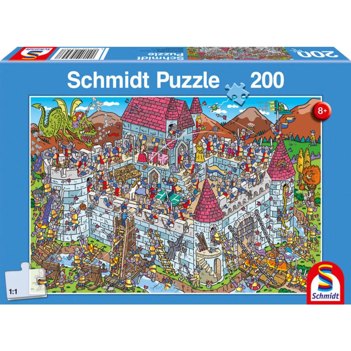 Schmidt Spiele Puzzle - Blick in die Ritterburg, 200 Teile