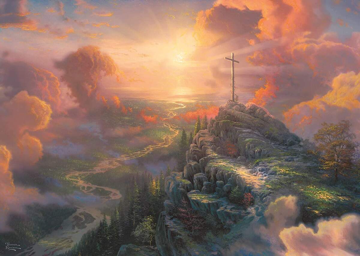 Schmidt Spiele Puzzle - Thomas Kinkade, Spirit, Das Kreuz, 1.000 Teile