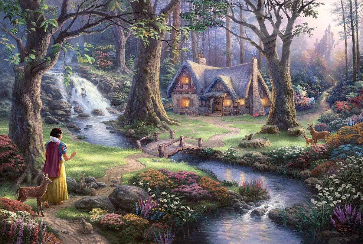 Schmidt Spiele Puzzle - Thomas Kinkade, Disney Schneewittchen, 1.000 Teile