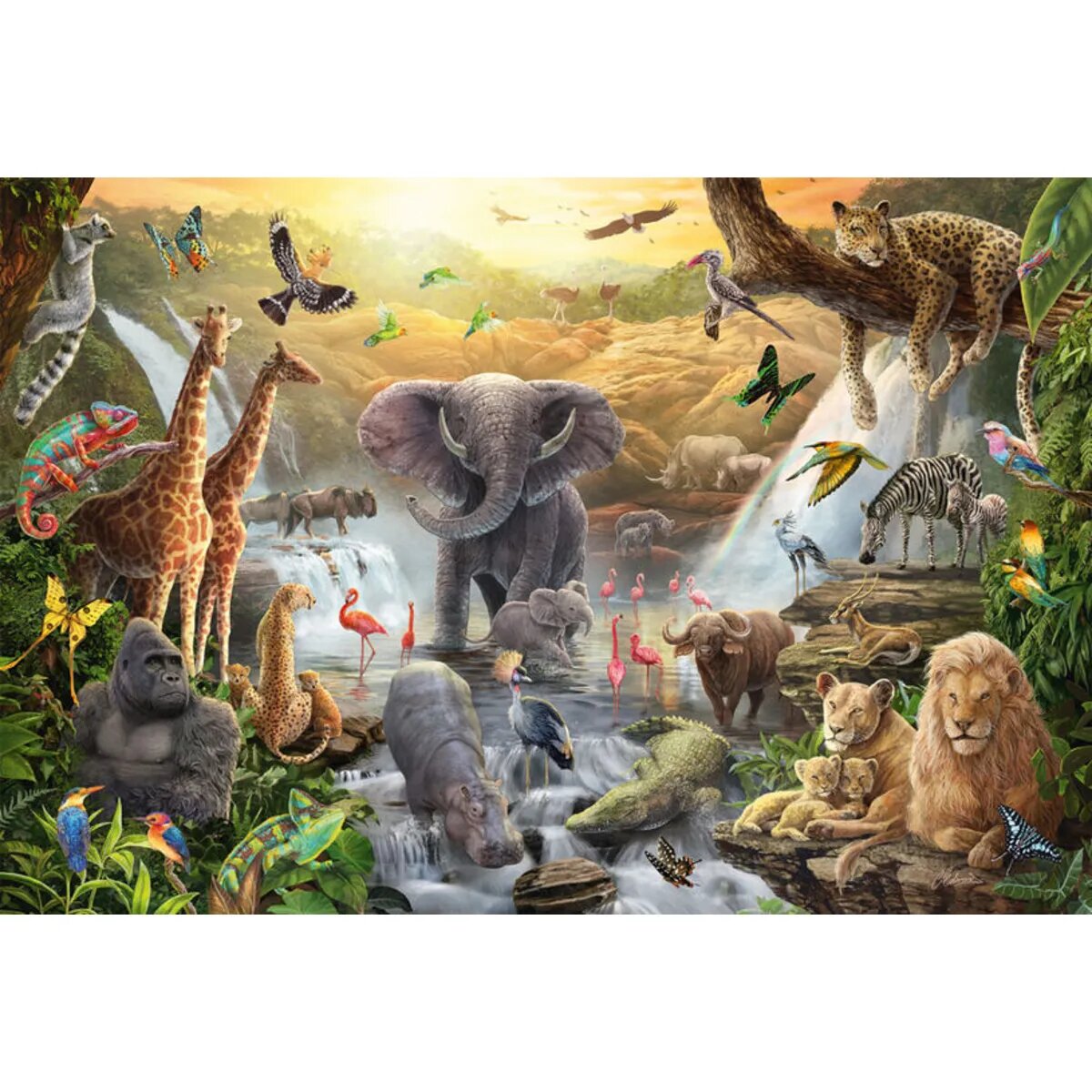 Schmidt Spiele Puzzle - Tiere in Afrika, 60 Teile