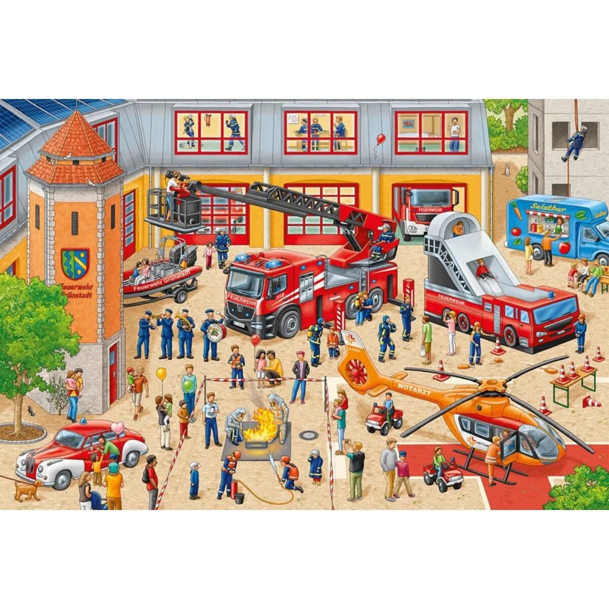 Schmidt Spiele Puzzle - Kindertag auf der Feuerwehrstation, 60 Teile