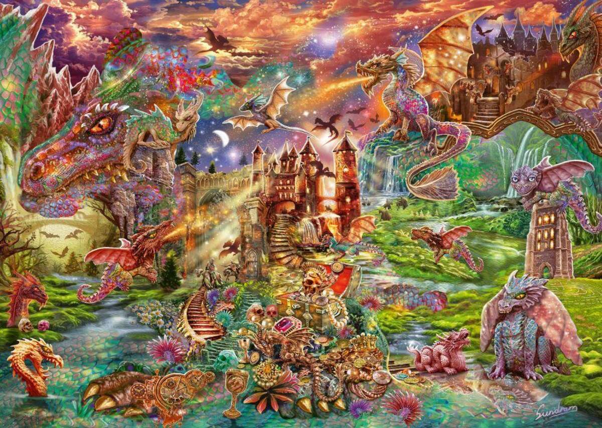 Schmidt Spiele Puzzle - Der Schatz der Drachen 2000 Teile