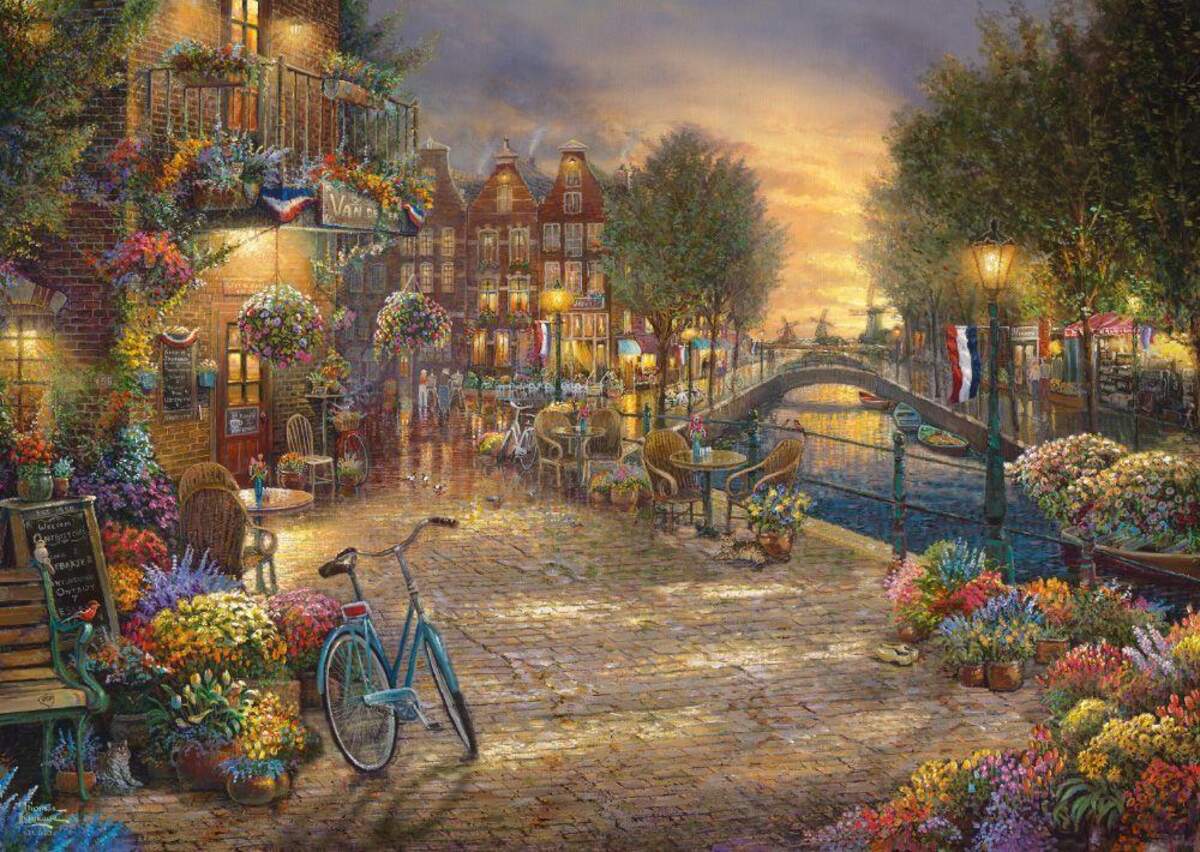 Schmidt Spiele Puzzle - Thomas Kinkade Amsterdam, 1000 Teile