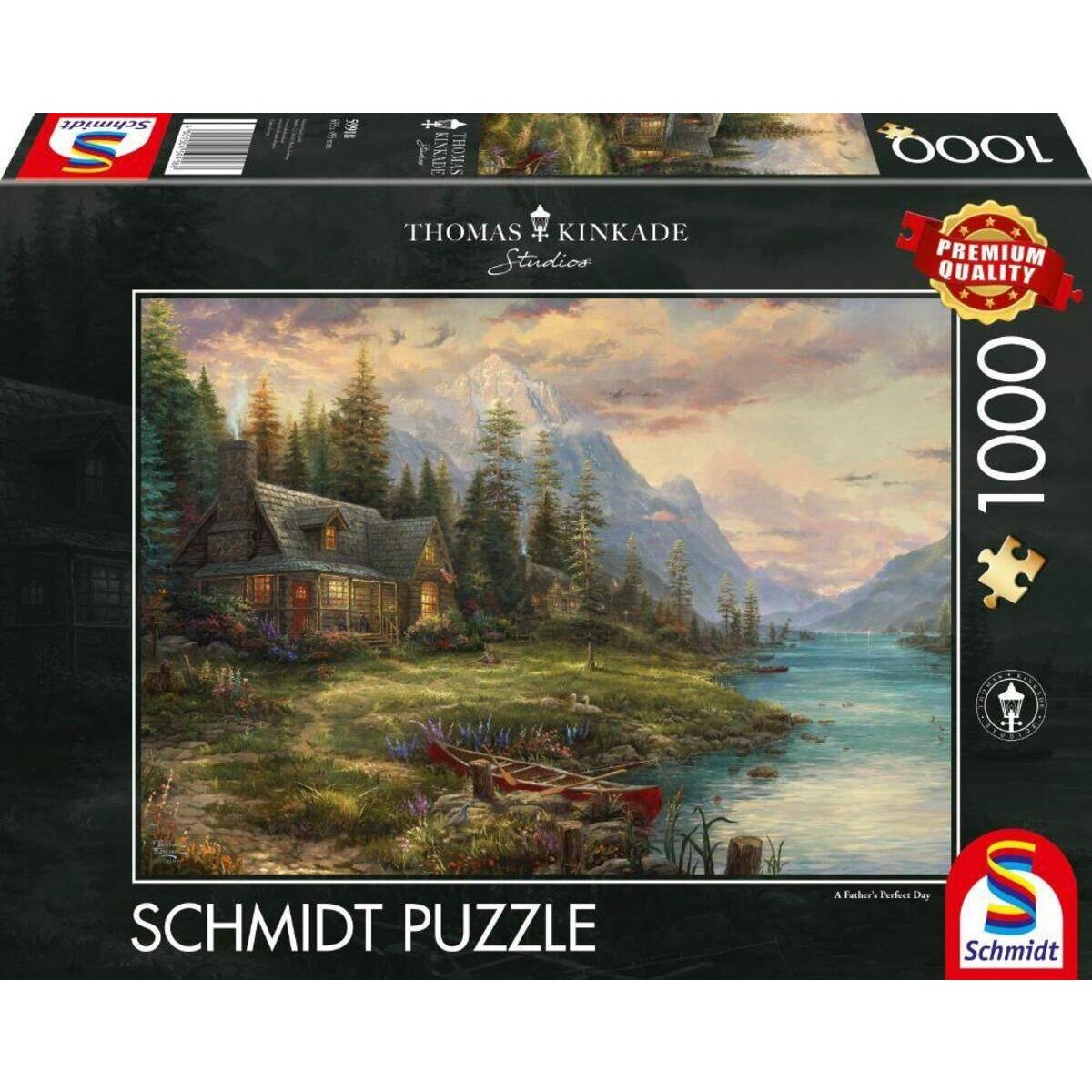 Schmidt Spiele Puzzle - Thomas Kinkade Ausflug am Vatertag, 1000 Teile