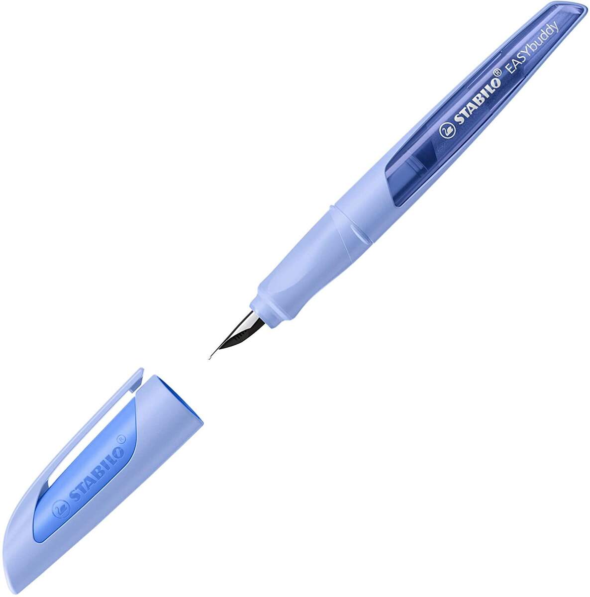 Schulfüller mit Medium-Feder M - STABILO EASYbuddy Pastel in Wolkenblau