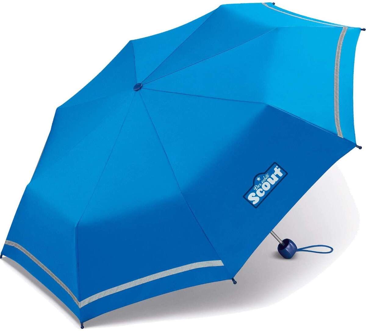 Scout Kinder Regenschirm mit Reflektorstreifen, extra leicht, royal Blue