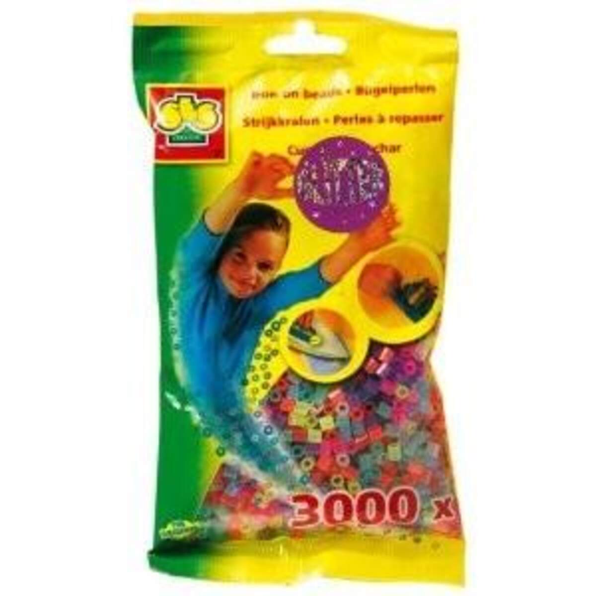 SES Creative Bügelperlen Glitter, 3000 Perlen
