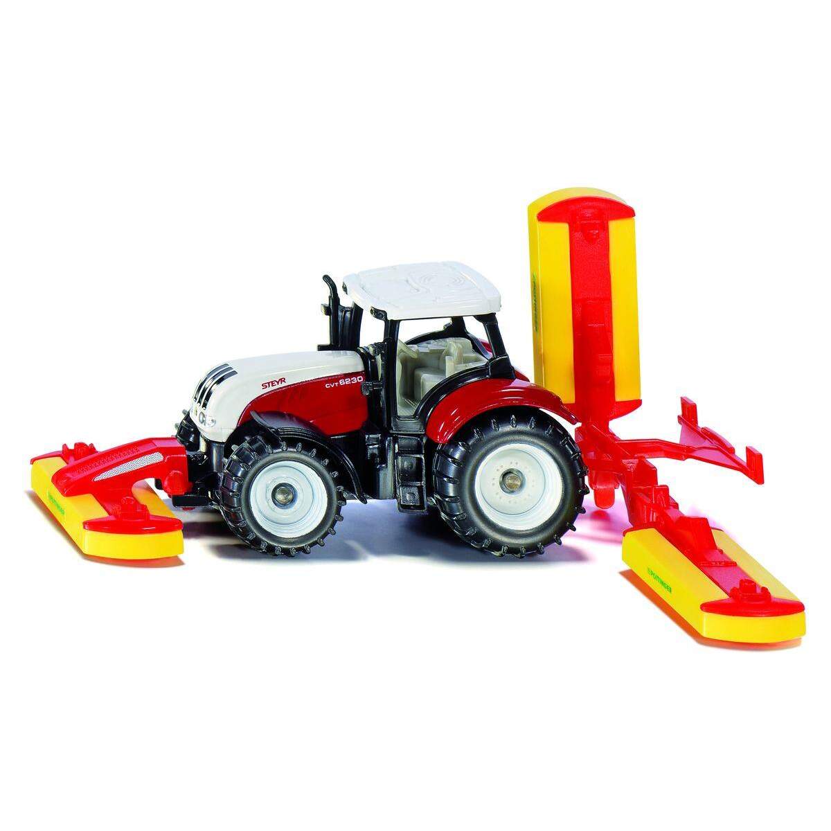 SIKU 1672 Steyr mit Pöttinger Mähwerkskombination