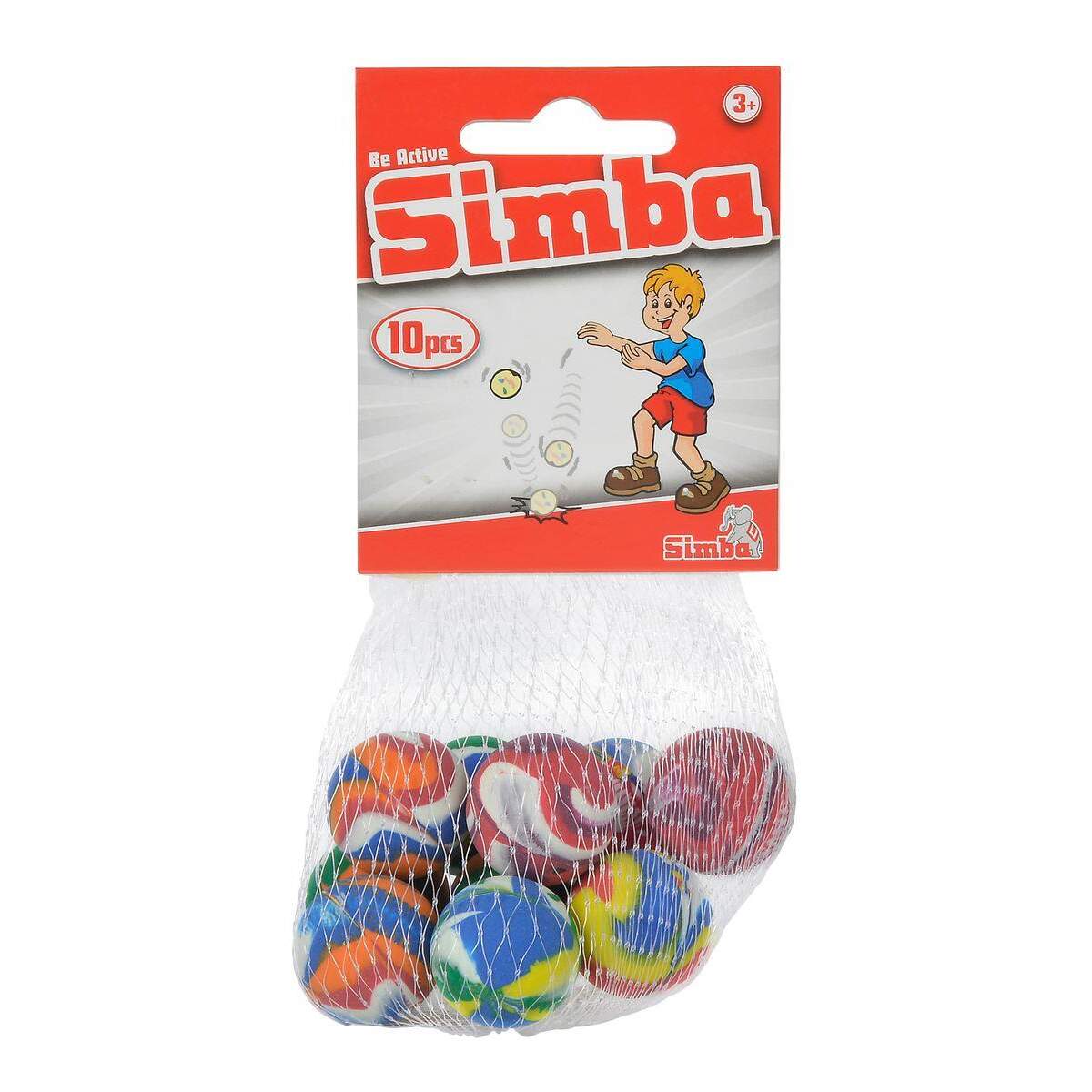 Simba 10 Sprungbälle im Netz sortiert