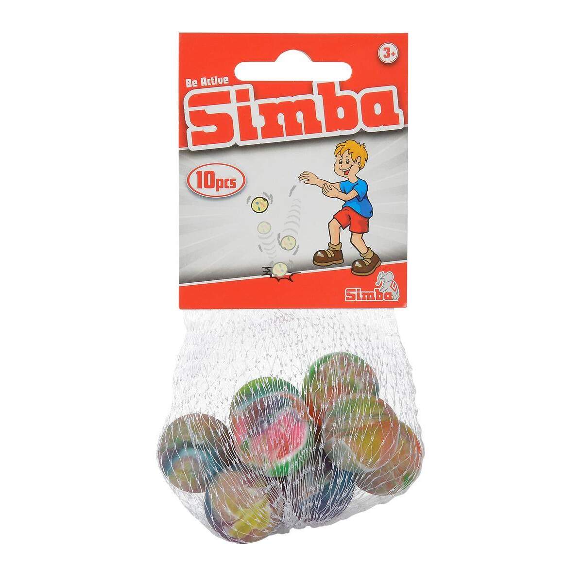Simba 10 Sprungbälle im Netz sortiert