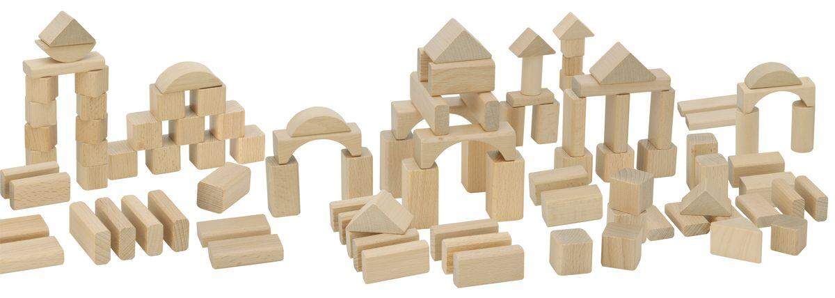 Simba Eichhorn Natur Holzbausteine, 100 Teile