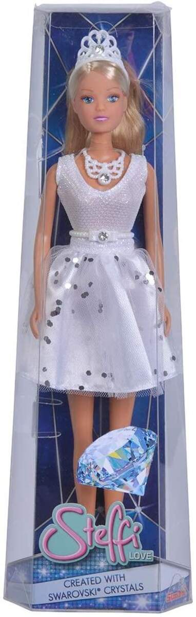 Simba Steffi Love Puppe im Glitzerkleid, veredelt mit Swarovski Kristallen