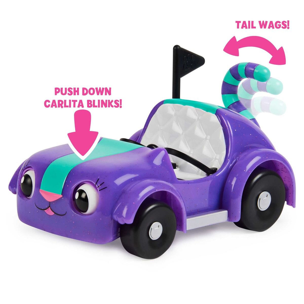 Spin Master Gabby's Dollhouse Carlita Auto mit Pandy Paws-Sammelfigur