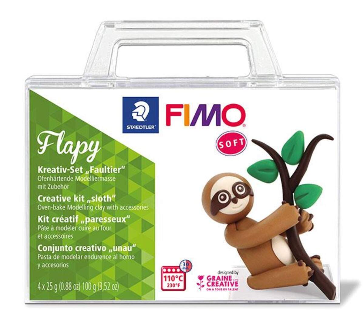 STAEDTLER® FIMO® soft Modellierset Brillenbär Flapi