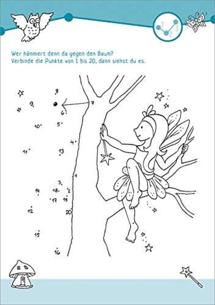 Tessloff Mein dicker Punkt zu Punkt Rätselblock mit der kleinen Elfe. Von 1 bis 30