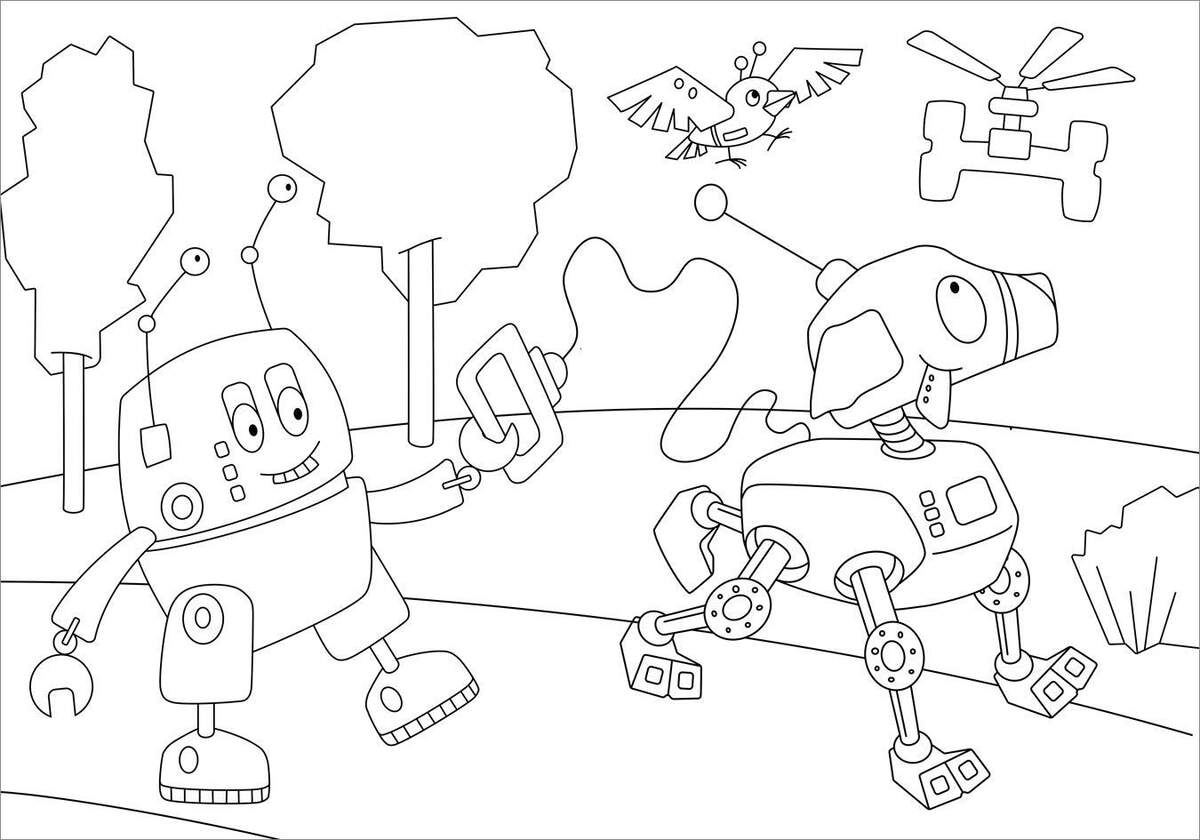 Tessloff Metallic-Sticker Malbuch. Roboter: Mit 45 Metallic-Stickern