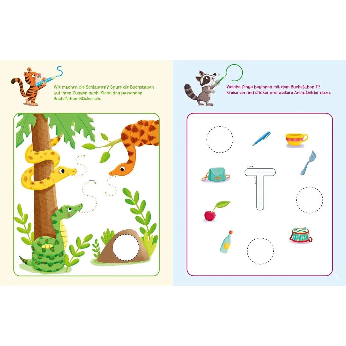 Tessloff Sticker-Rätsel für Kindergarten-Kids. Erste Buchstaben
