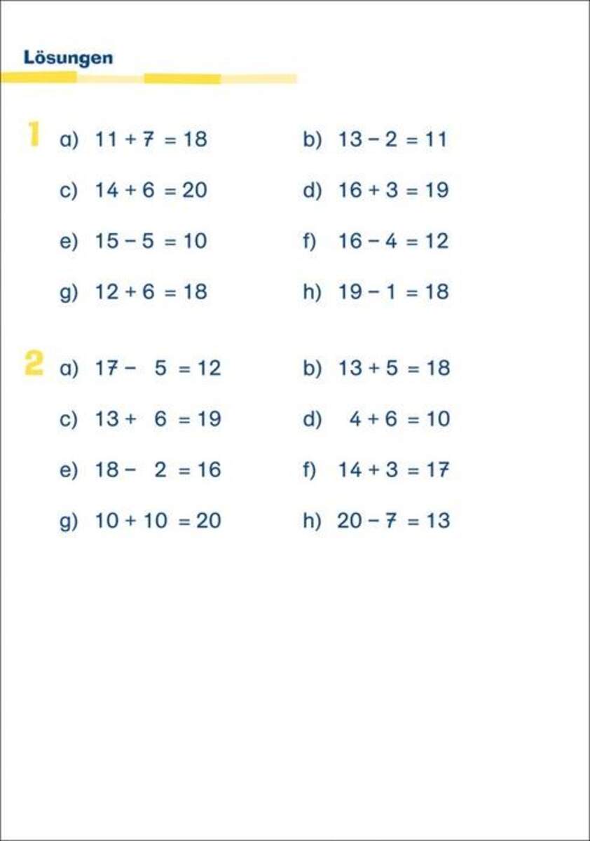 Tessloff Übungsblock Mathe 1. Klasse
