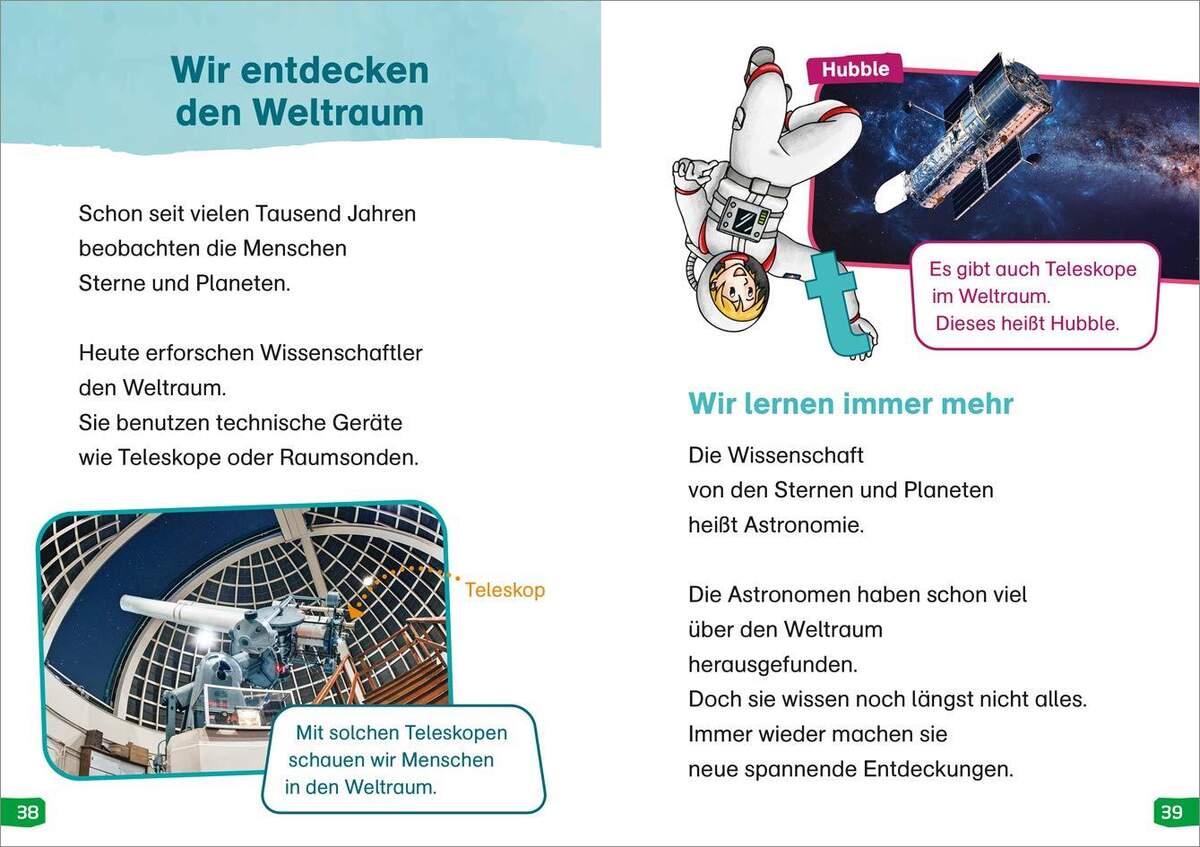 Tessloff WAS IST WAS Erstes Lesen easy! Band 4. Entdecke den Weltraum