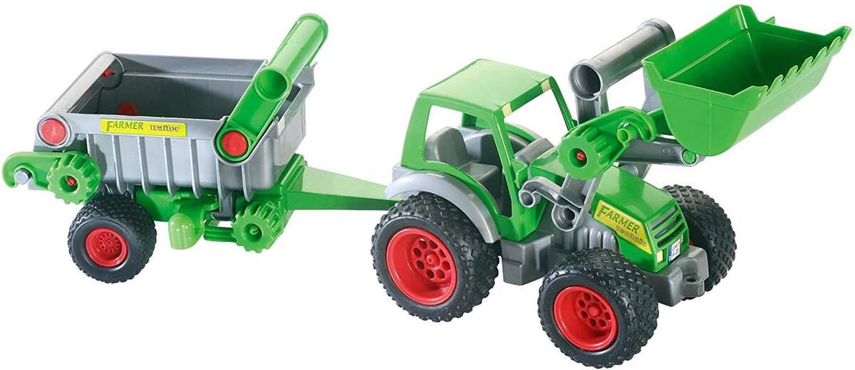 Wader Traktor mit Frontlader und Kippanhänger