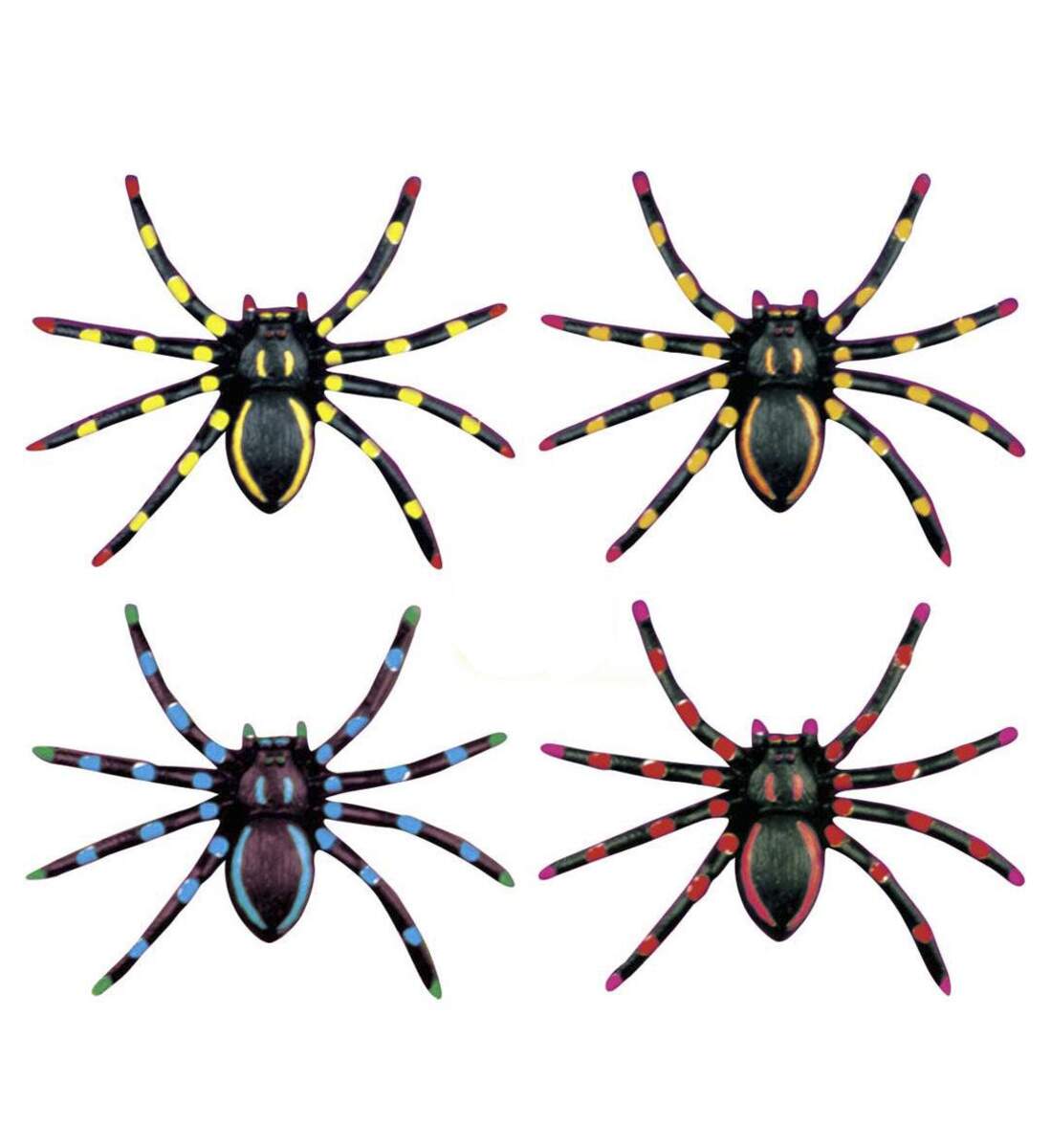 Widmann Neonspinnen 4er Set, fluoreszierend