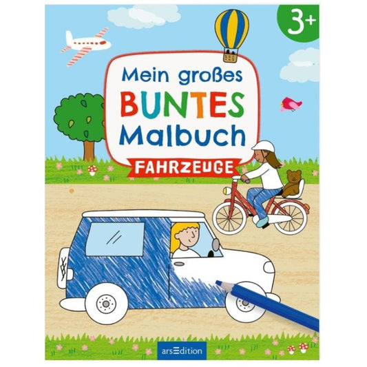 ars Edition Mein großes buntes Malbuch – Fahrzeuge